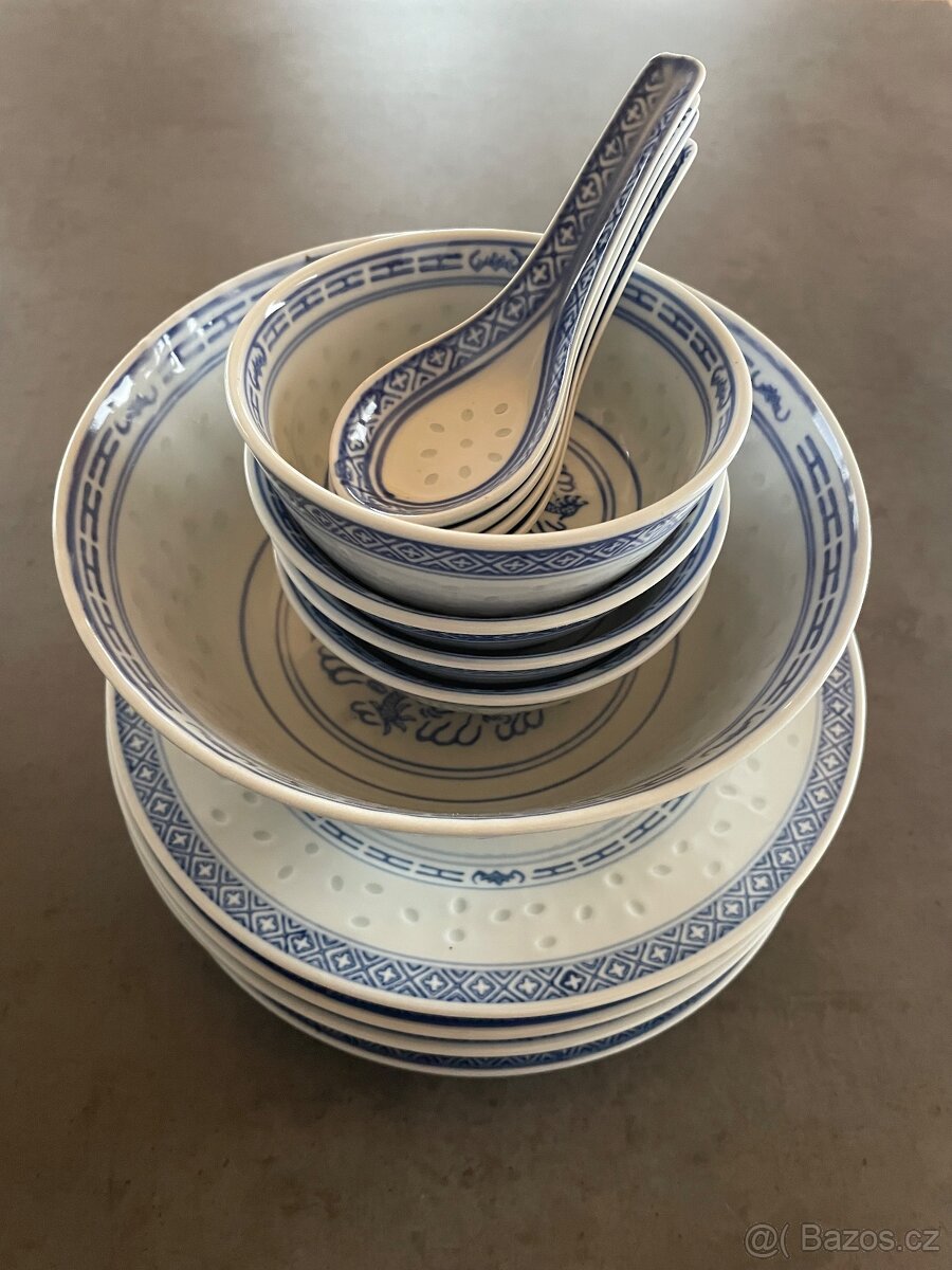 Čínský rýžový porcelán sada