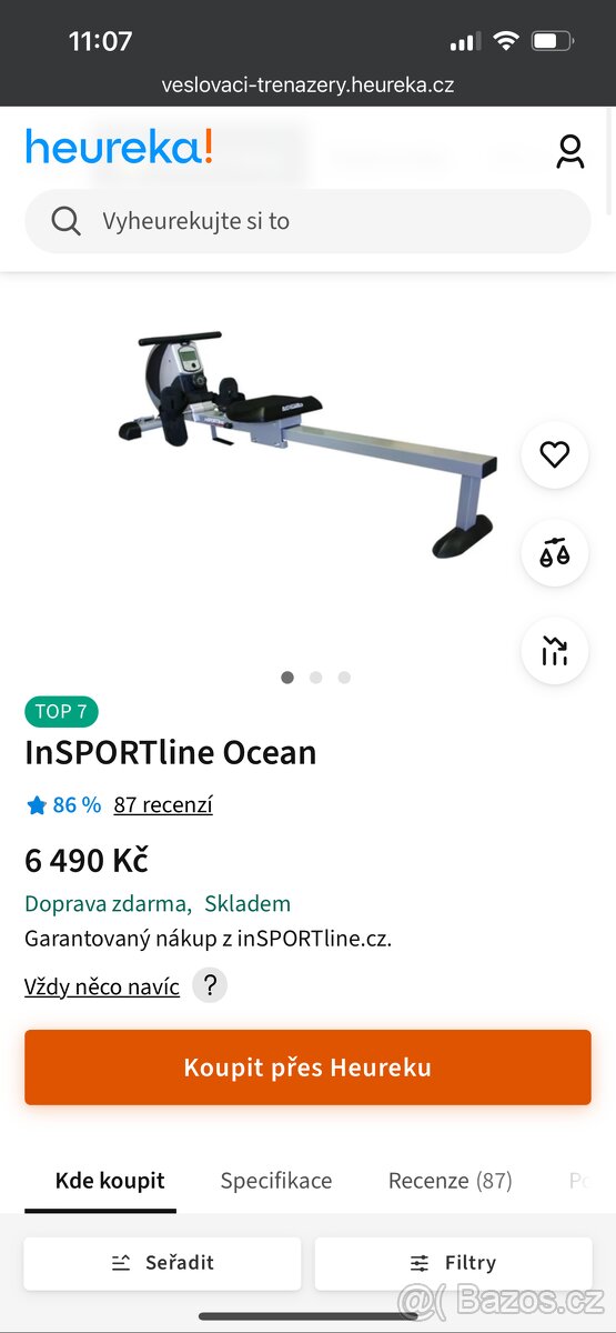 Trenažér veslování