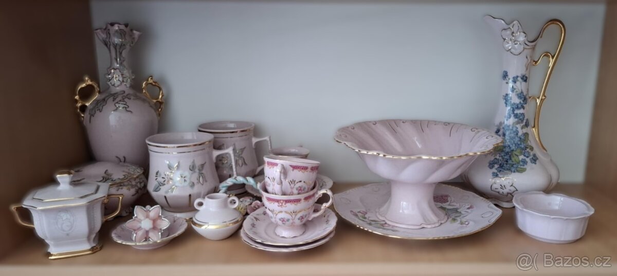 Prodám růžový porcelán
