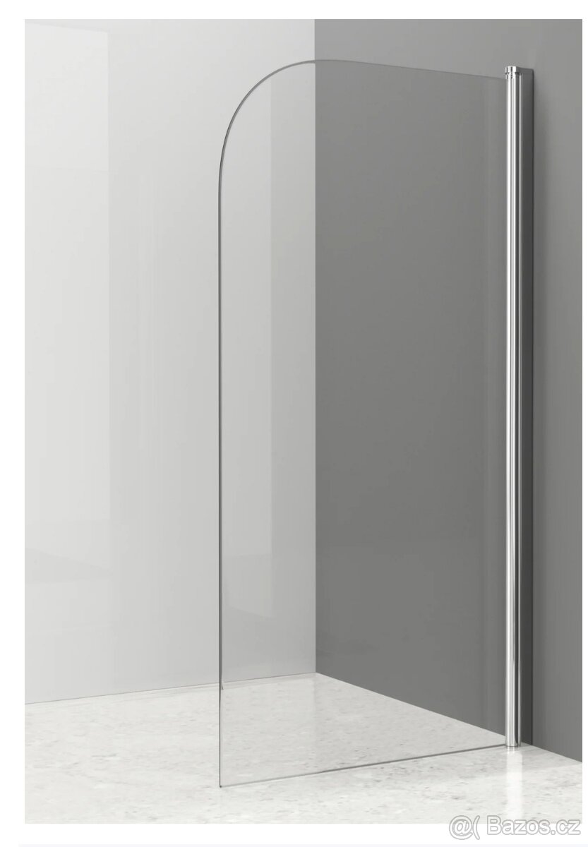 Vanová zástěna 140x65 chrom