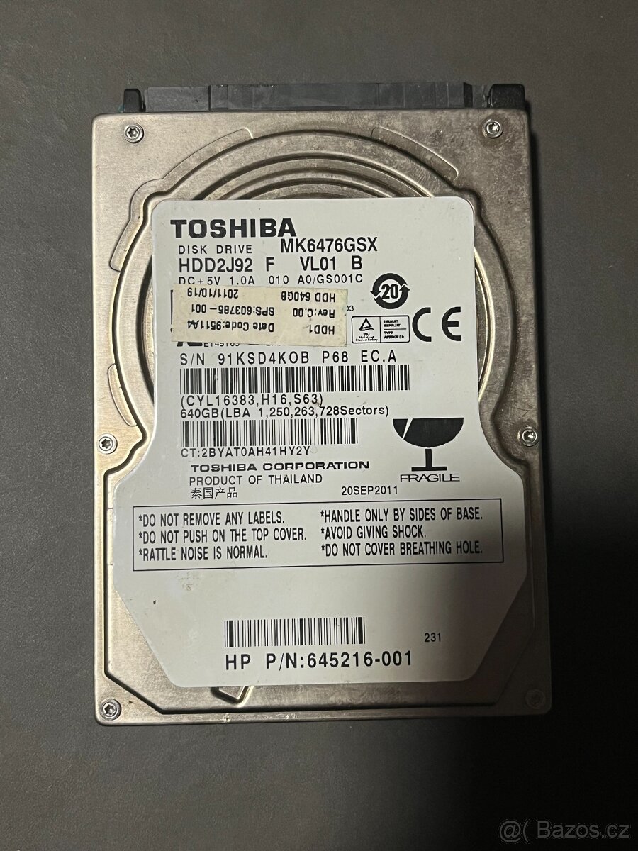 Disk Toshiba 640 Gb