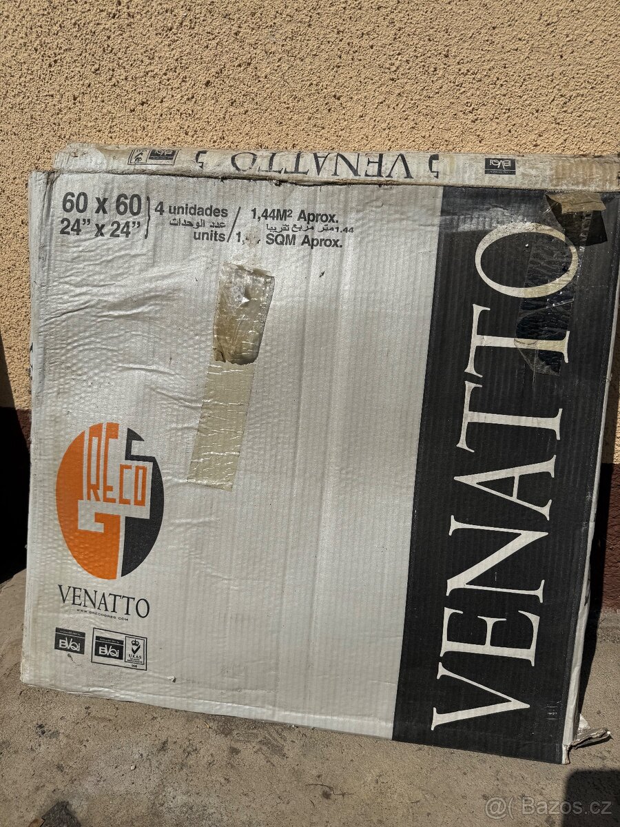 Dlažba keramická Venatto 60x60cm, 23ks - 8,28m2 celkem