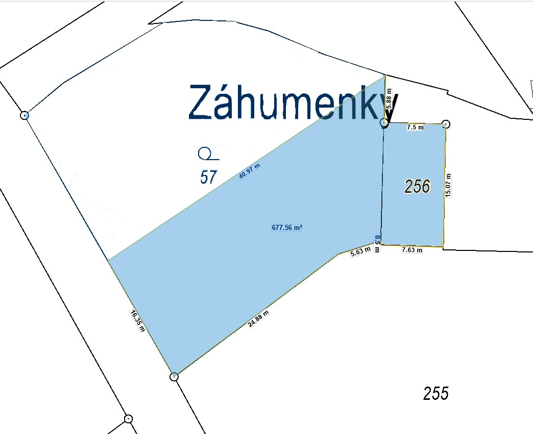 Stavební pozemek Lipňany okr. Olomouc 681m2