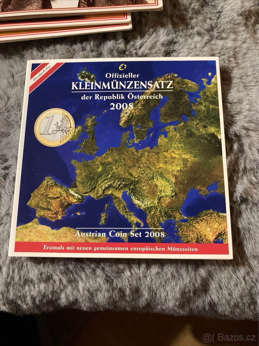 Sady oběžných mincí Rakousko schling a euro