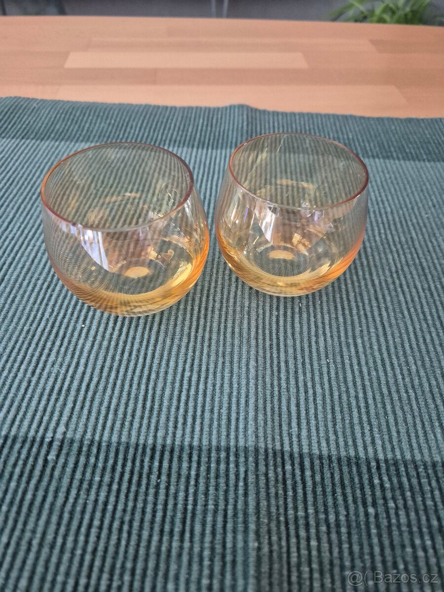 Staré Retro skleničky Moser