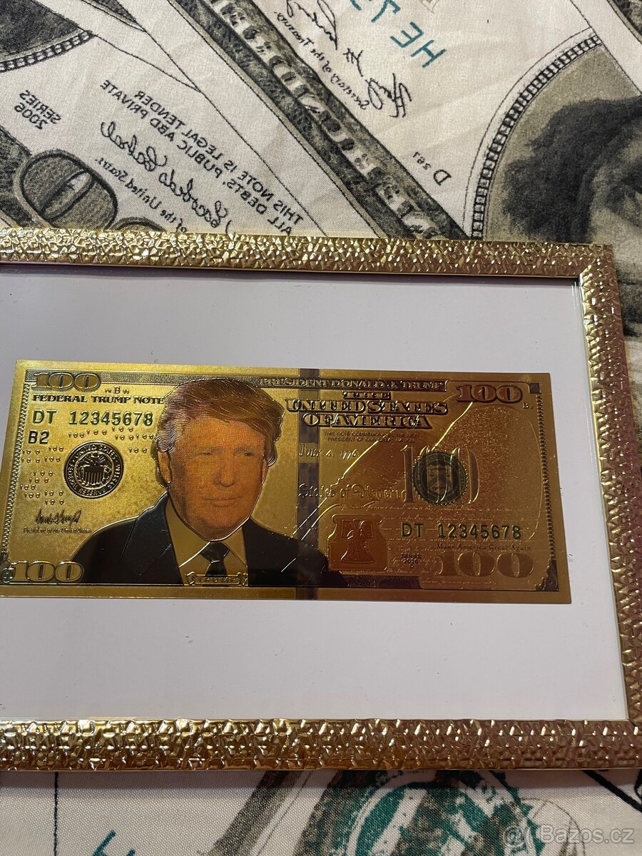 Zlatá bankovka Trump