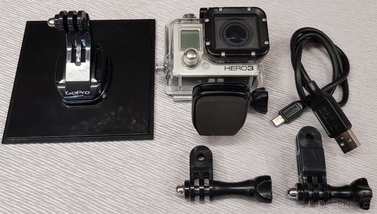 Outdoor kamera GoPro Hero 3, vodotěsné pouzdro a další přísl