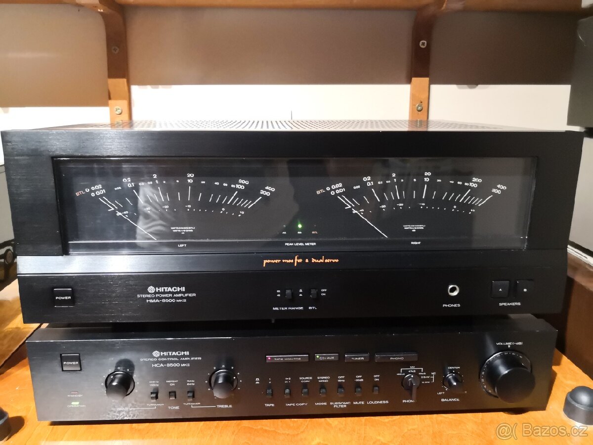 Dělený zesilovač Hitachi HMA + HCA 8500, MOS FET
