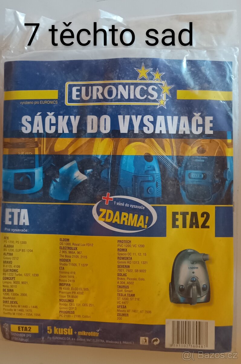 Papírové sáčky do vysavače Eta 2 (Eta 12)