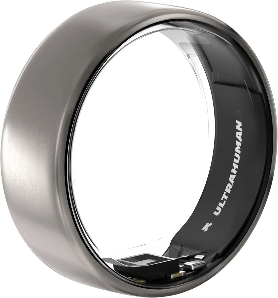 Prsten Ultrahuman Ring Air Raw Titanium vel. 8