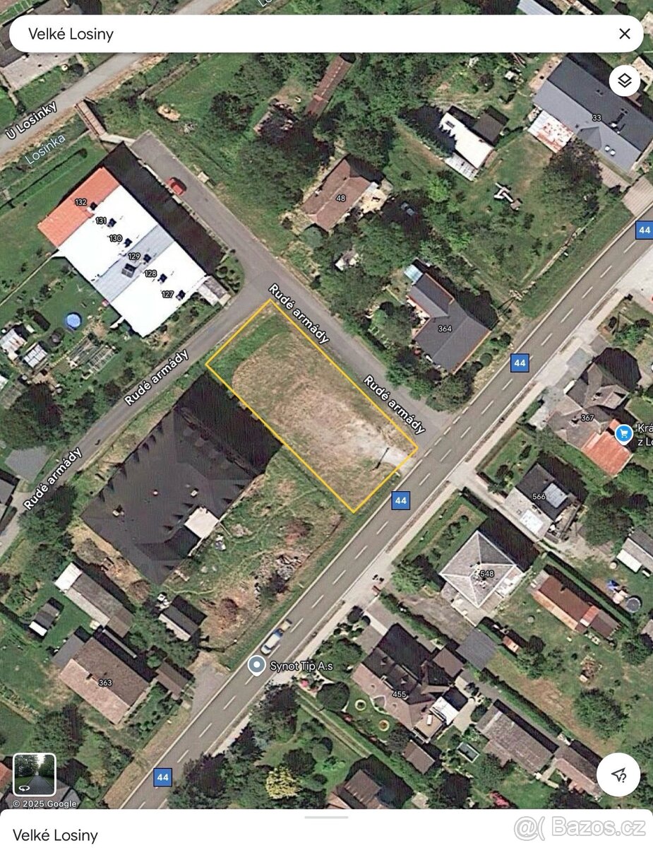 Pozemek 970 m² – Velké Losiny (okres Šumperk)