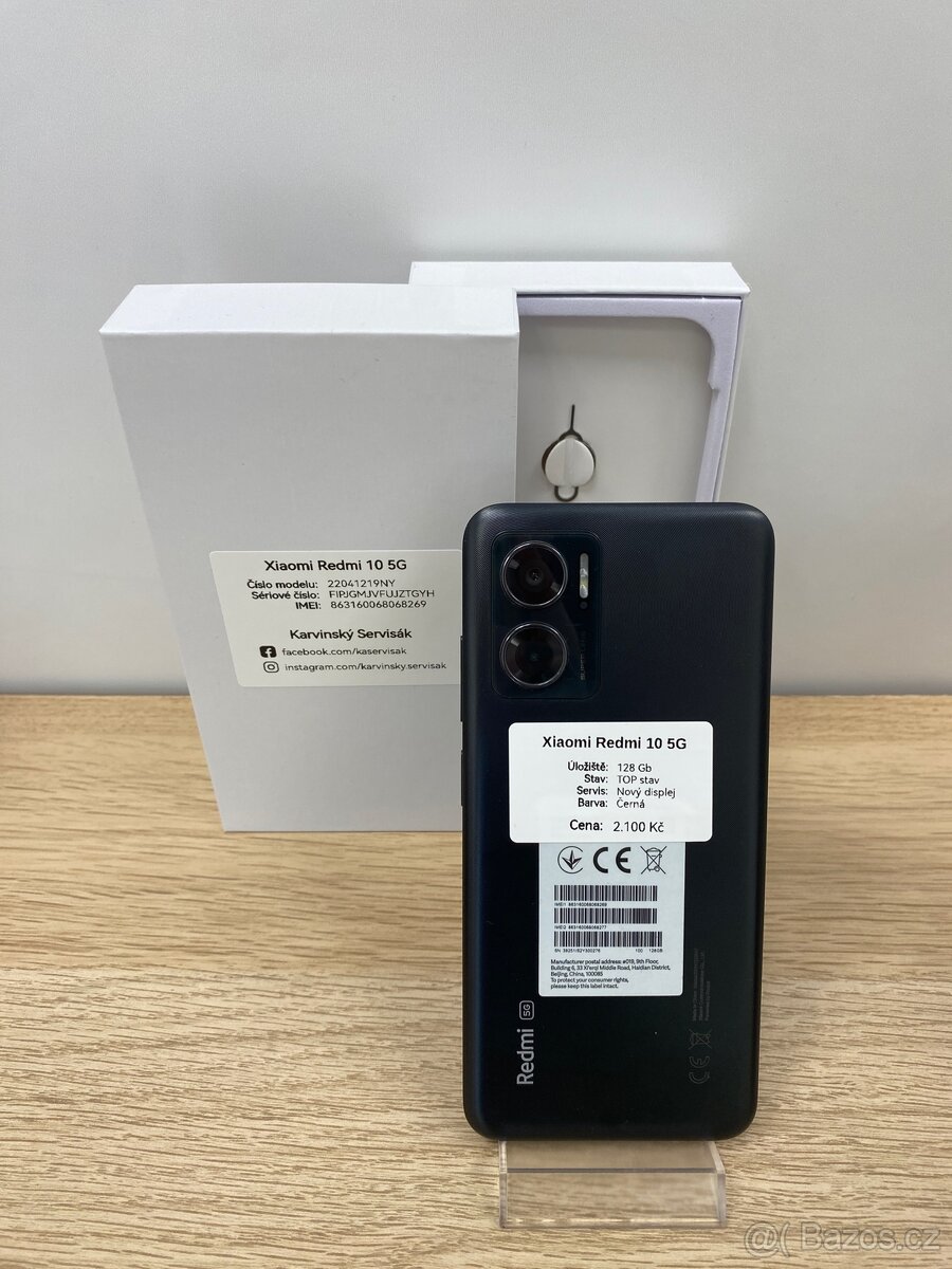 Xiaomi Redmi 10 5G, 128 Gb - černý | TOP stav