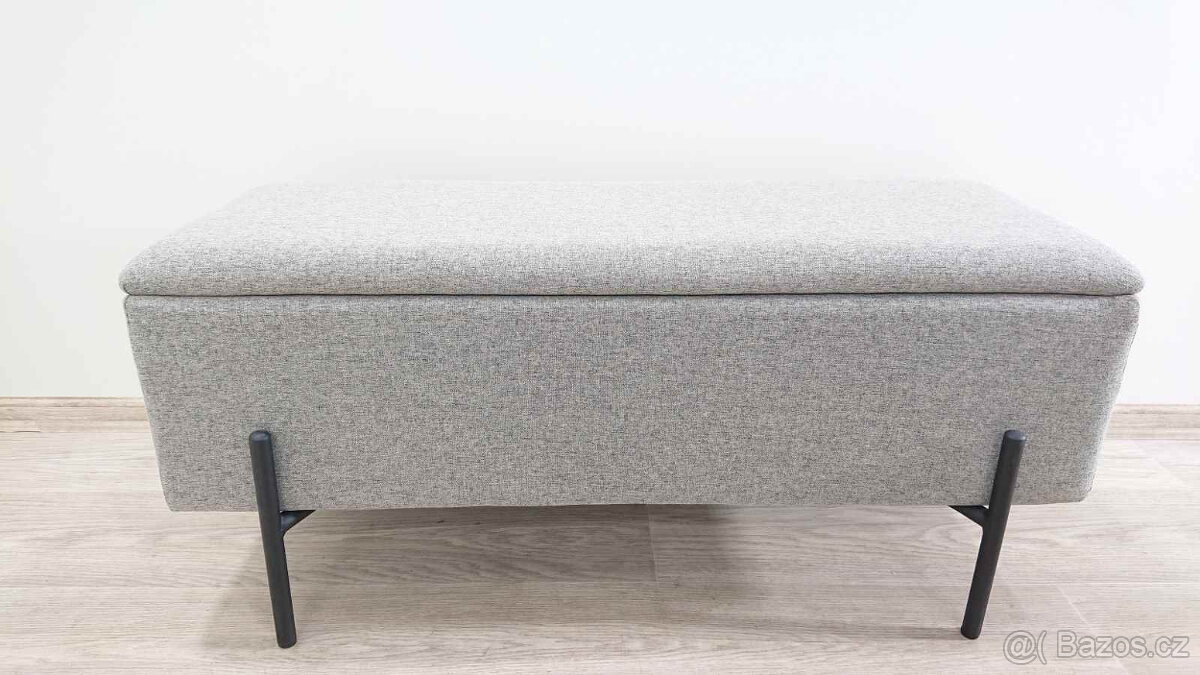 Šedá lavice s úložným prostorem Watford House Nordic