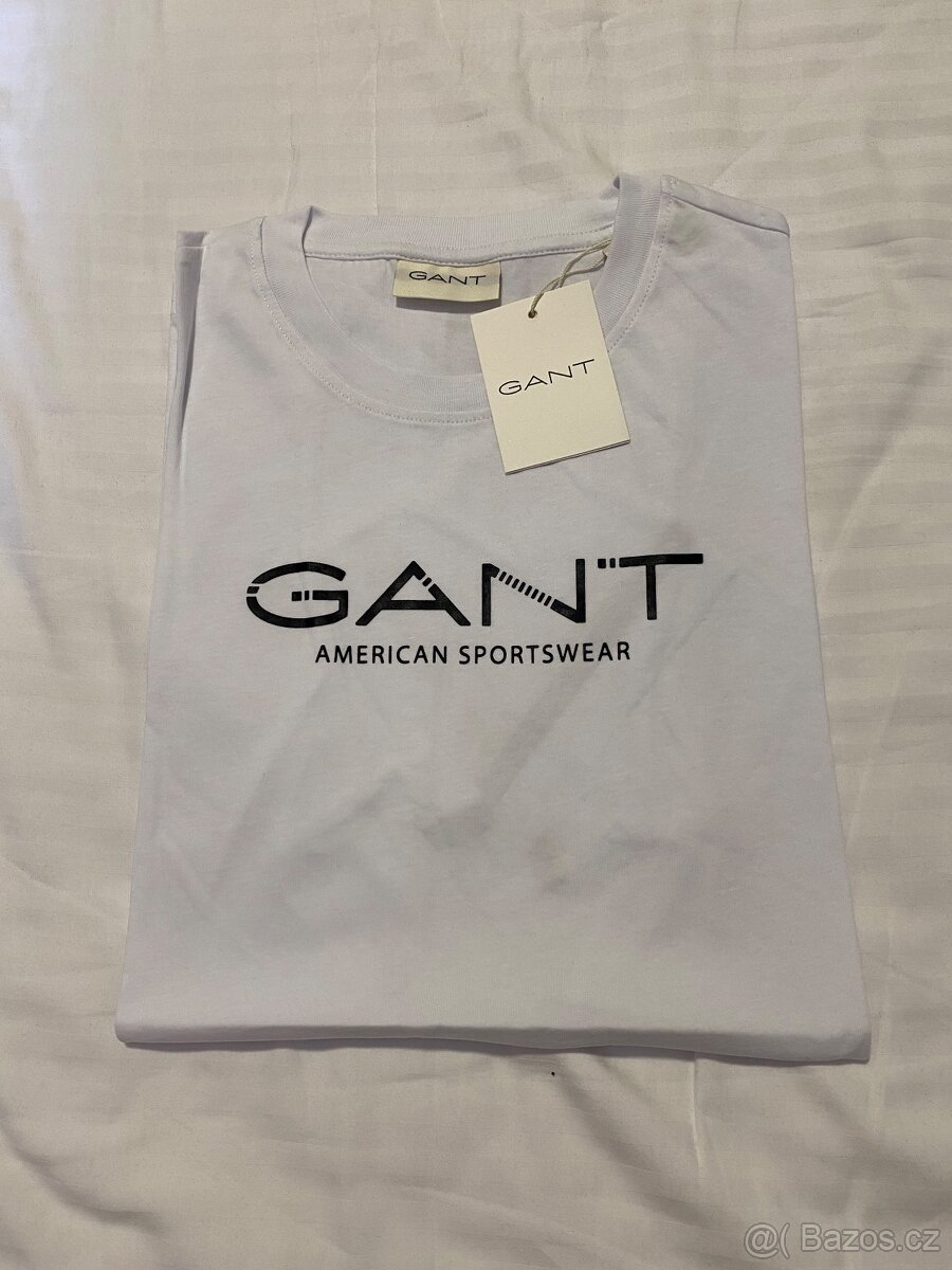 Pánské triko Gant bílé