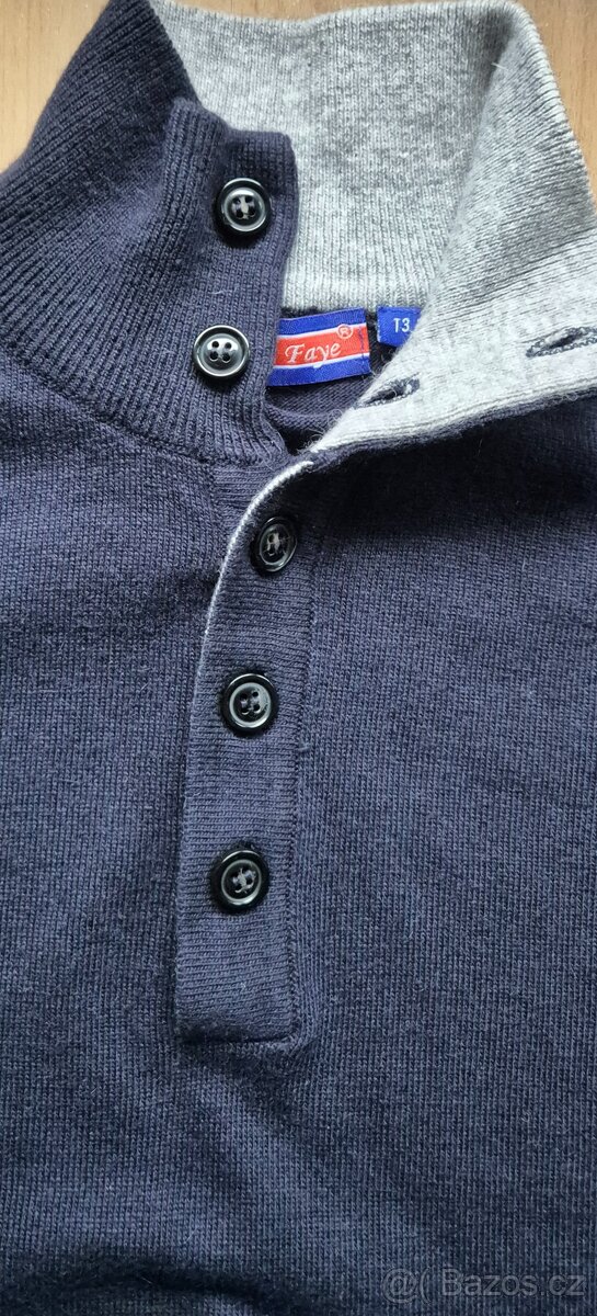 Pánský svetr s kašmírem a hedvábím – vel. M