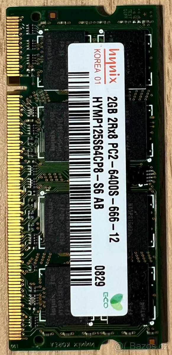 RAM Hynix 2GB DDR2 - 2Rx8/ 800MHz/SO-DIMM/CL6/PC2-64/1.8V