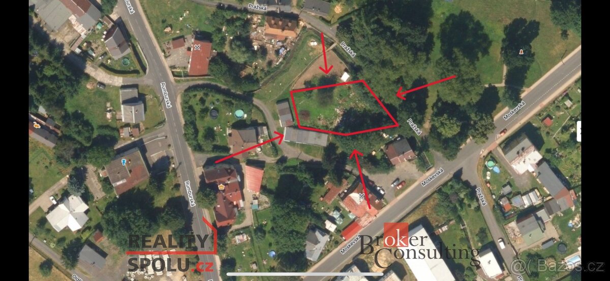 Prodej, pozemky/bydlení, 922 m2, Pražská, Starý Jiříkov, Jiř