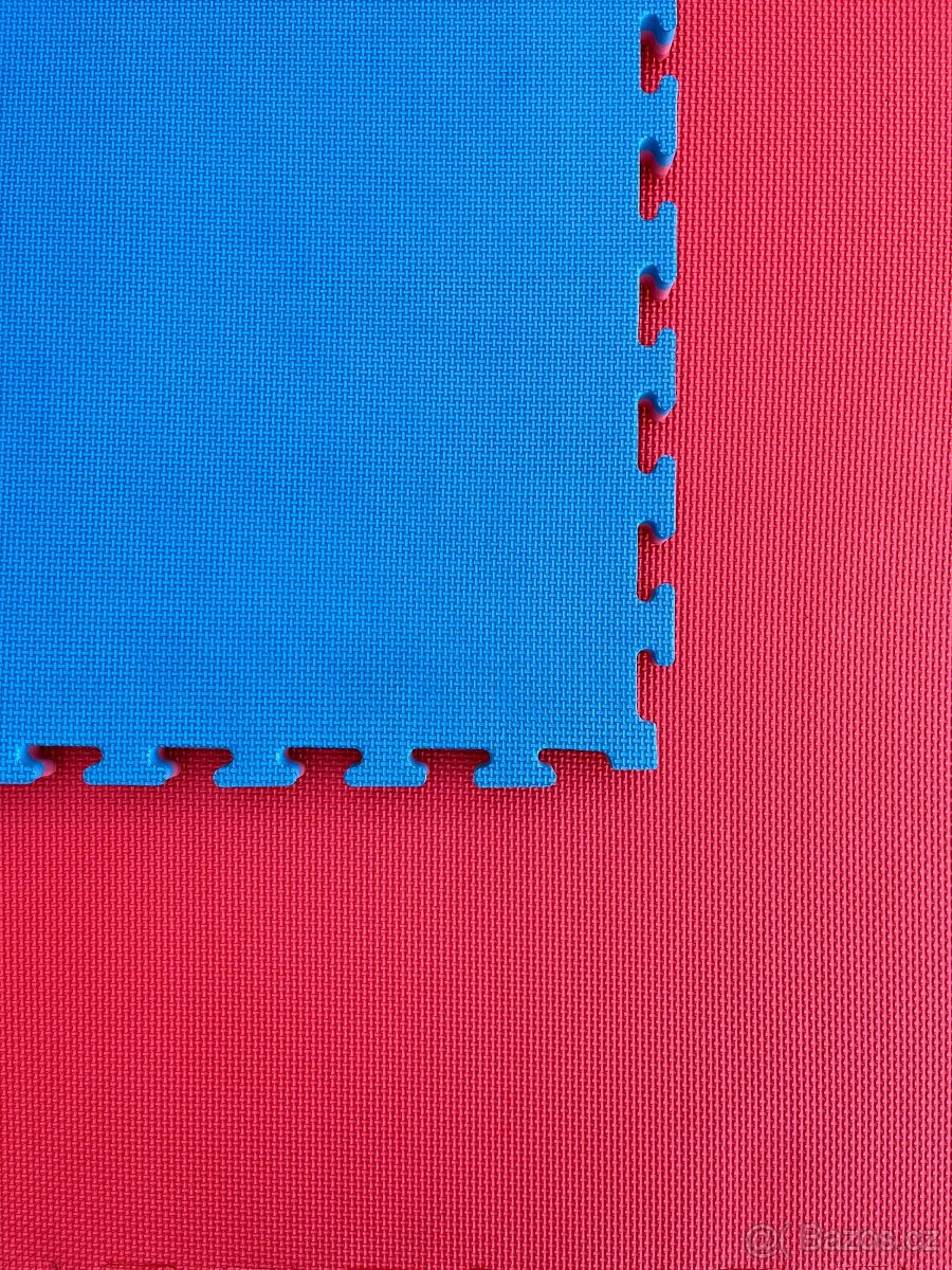 Tatami Champion puzzle modro - červená 105cm x 105cm x 3cm