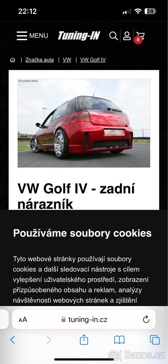 Nárazník golf 4