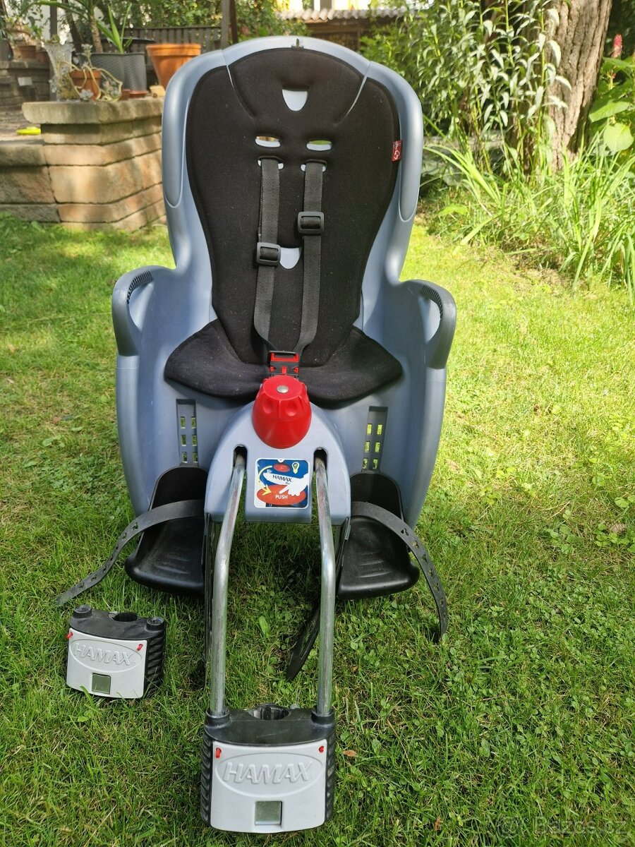 Polohovací sedačka na kolo Hamax + 2 držáky na rám
