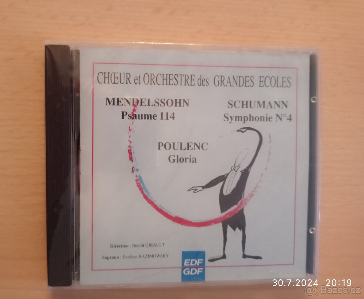 CD, hudba - Mendelssohn, Schumann, Poulenc "NOVÉ"