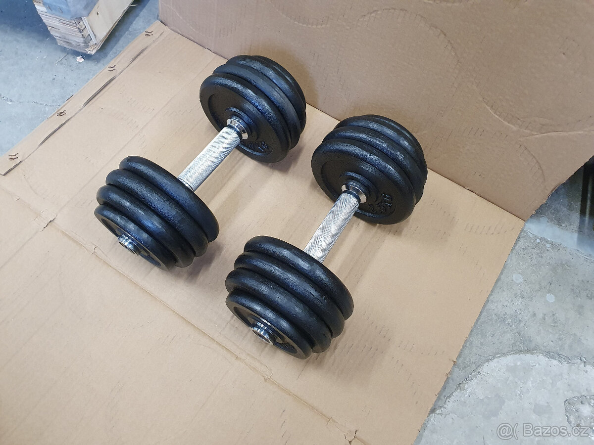 Jednoručky činky 2x20kg za 3090,-
