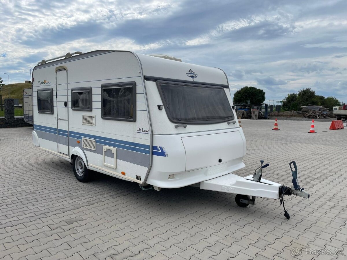 PRODÁNO Hobby de luxe 450, 2001, 4 osoby, stan, bojler