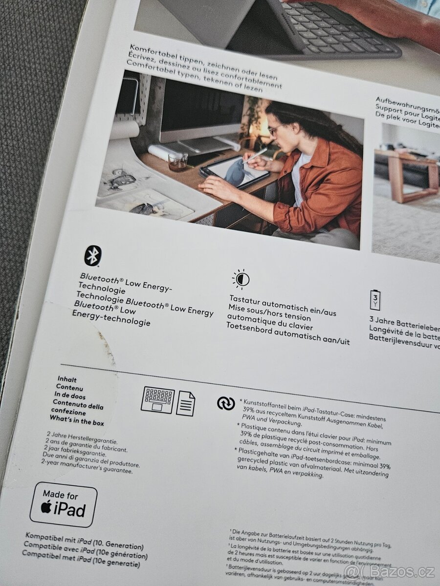 Logitech Slim Folio - Kryt s klavesnicou pro iPad [10th gen]