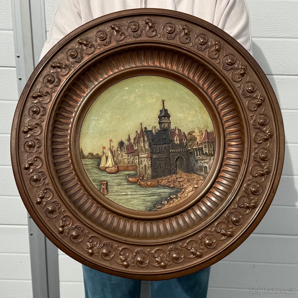 1ze2 Johannes Maresch sbírkový talíř 19.stol top kus