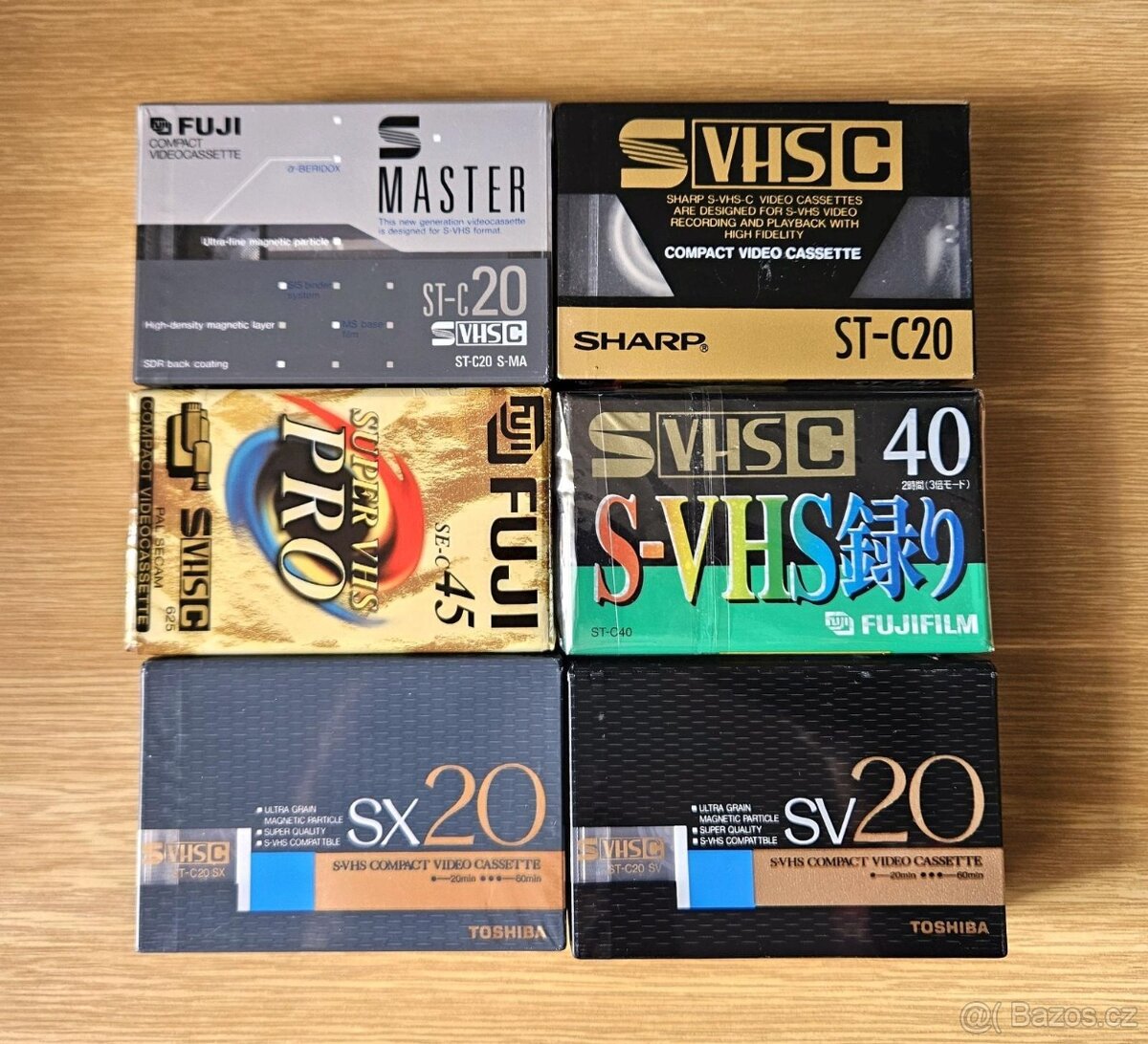 FUJI-SHARP-TOSHIBA Nové Profi Japonské videokazety S-VHS-C