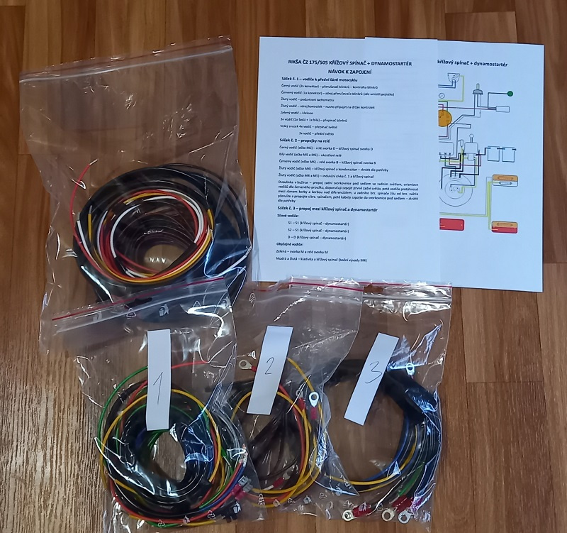 kabeláž rikša ČZ 175/505