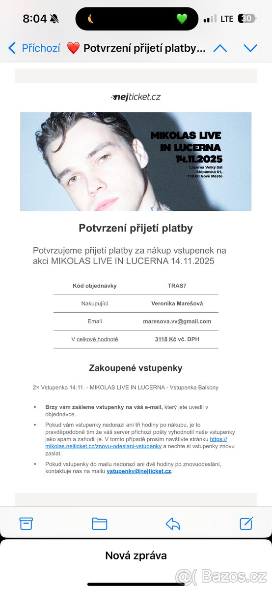 Koncert Mikolase Josefa dnes 14.11.2025