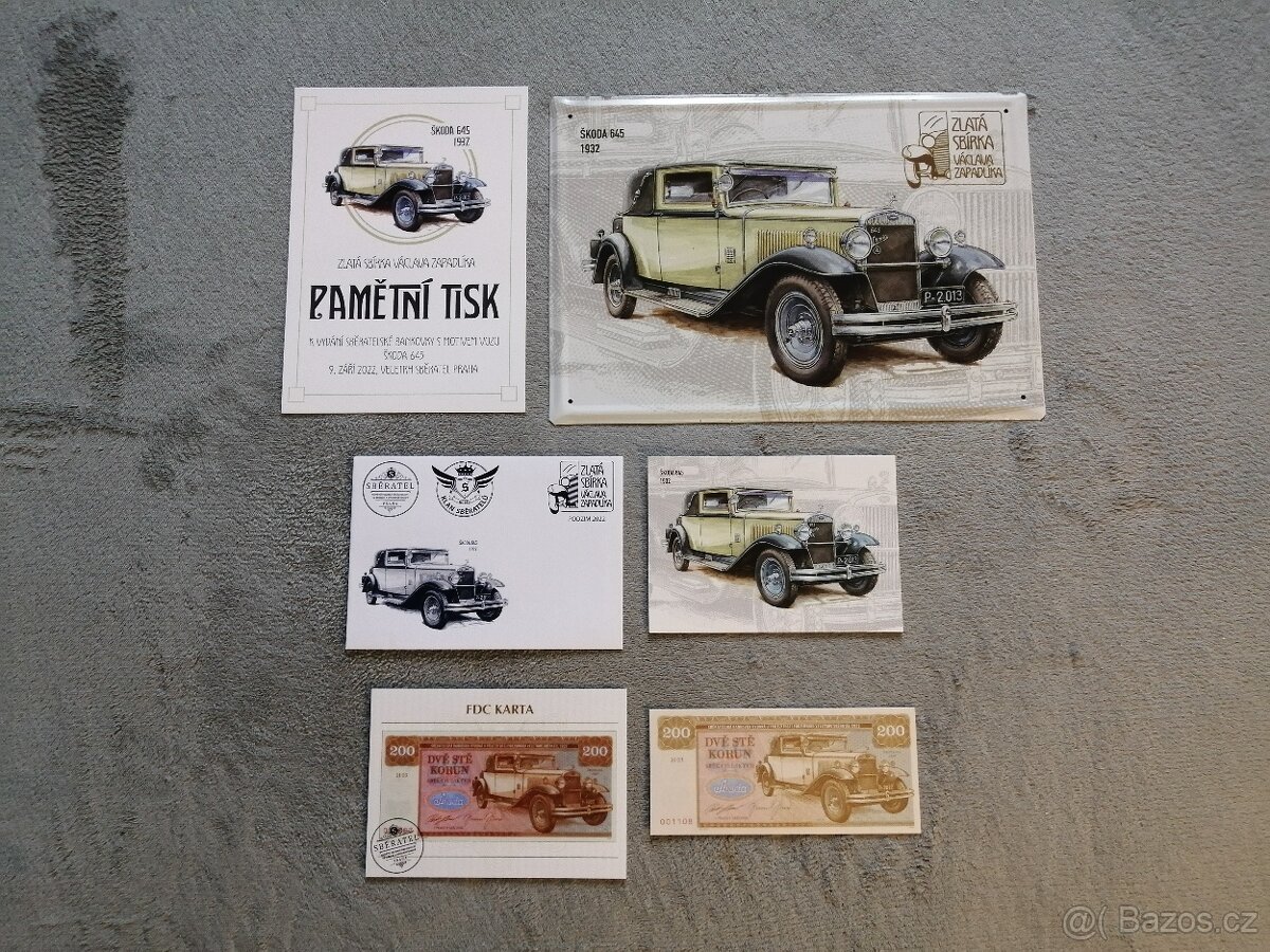 ZAPADLÍK/GÁBRIŠ - ŠKODA 645 - KOMPLETNÍ SBĚRATELSKÁ SADA