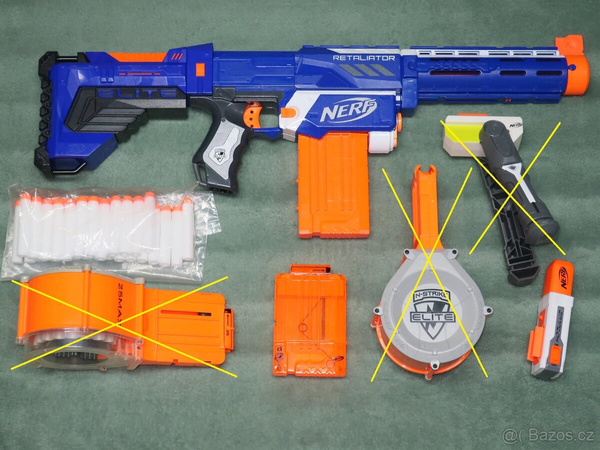 NERF N-Strike Elite RETALIATOR + pažba Delta Trooper + přísl