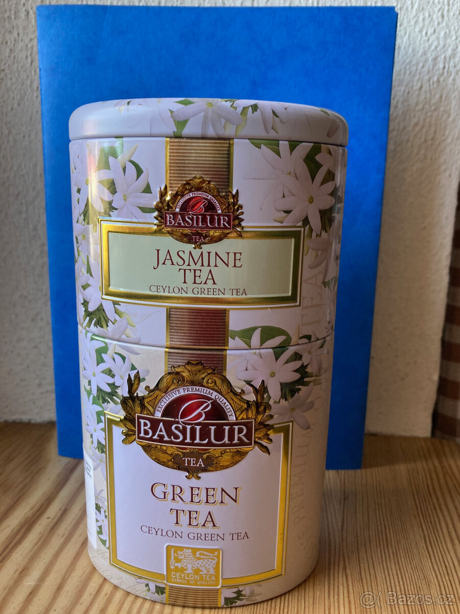 Oválná plechovka od čaje