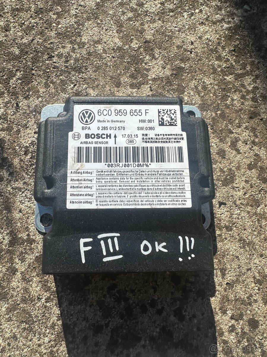 Jednotka Airbagu Fabia /Rapid 6C0959655F