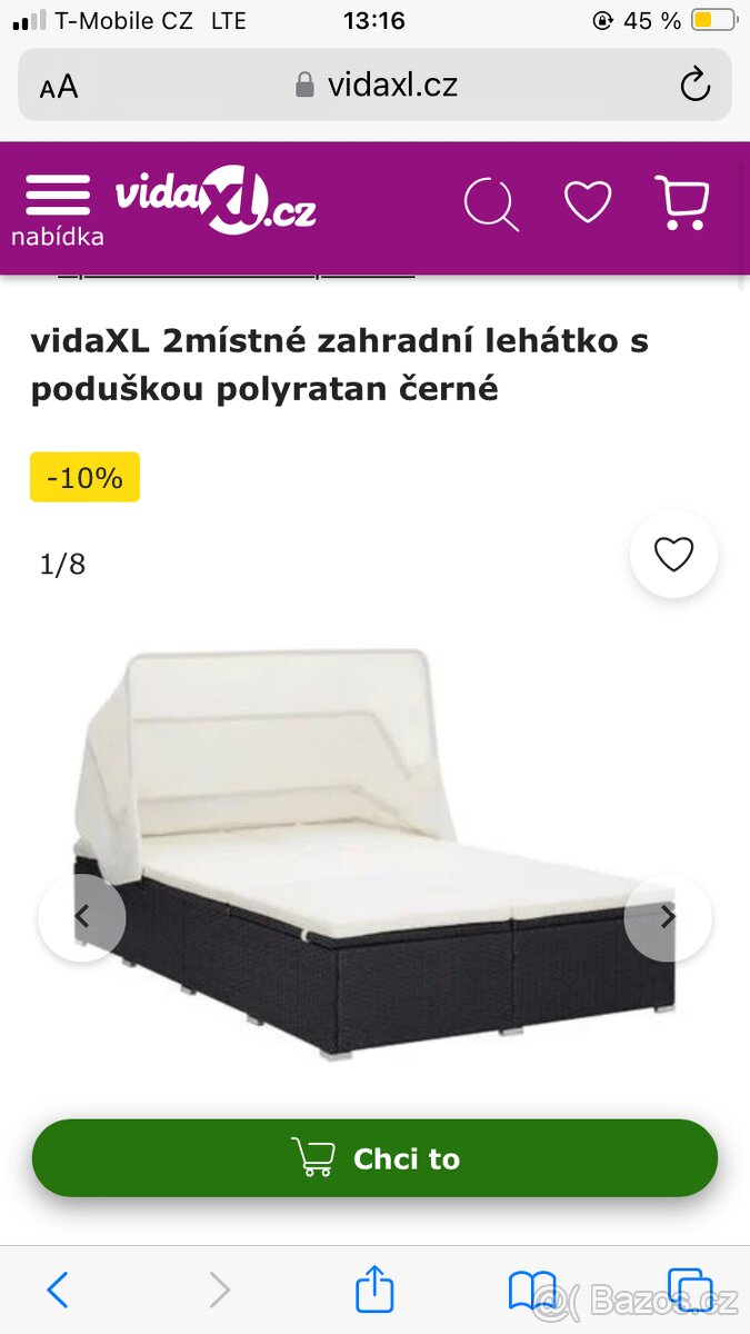 Zahradní lehatko / postel