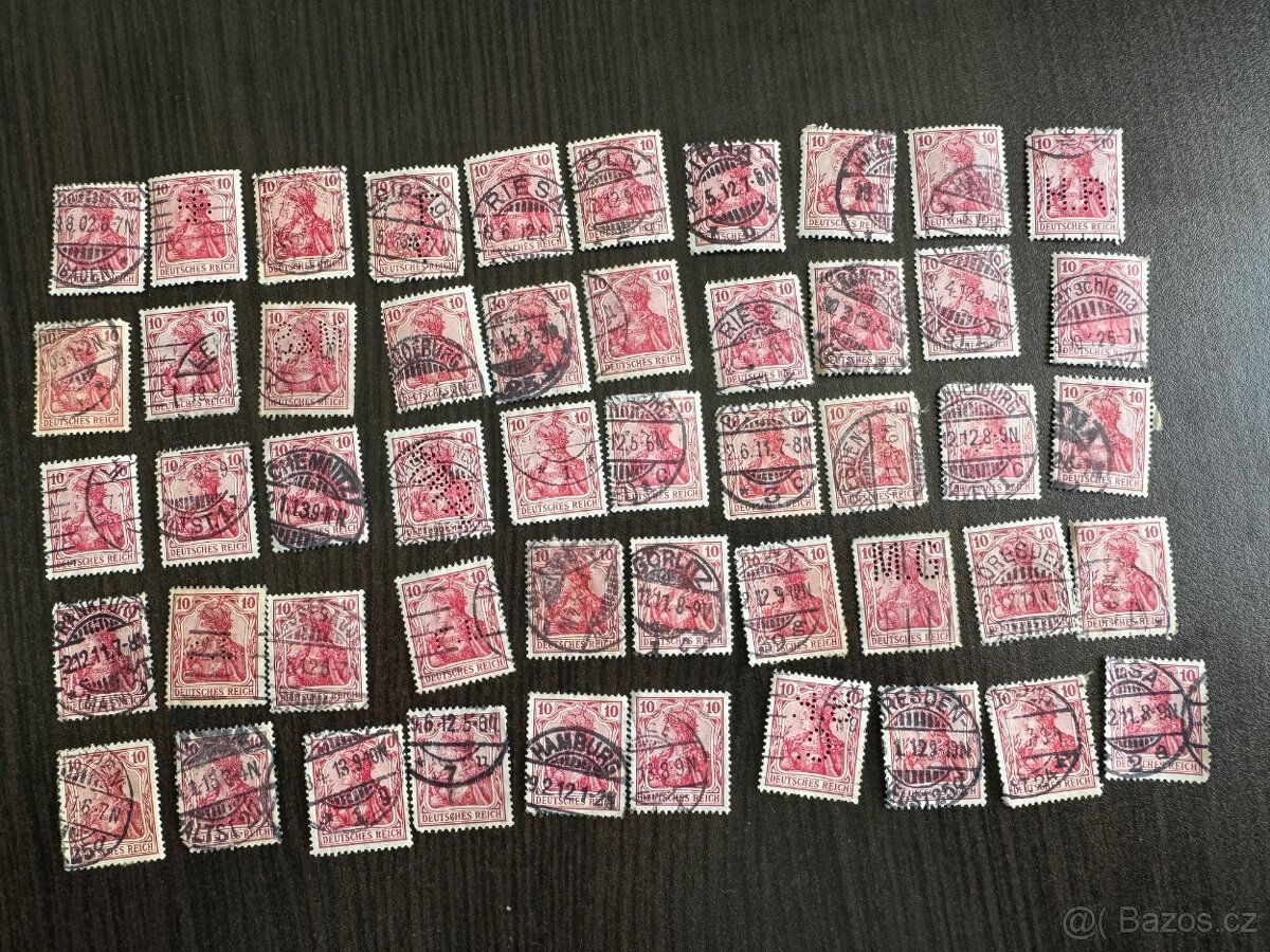 50x znamka Deutsches Reich 10