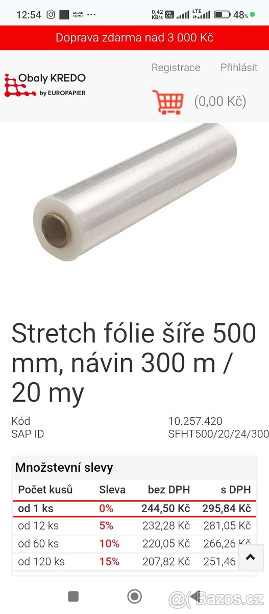 Strečovací fólie 6 kusů