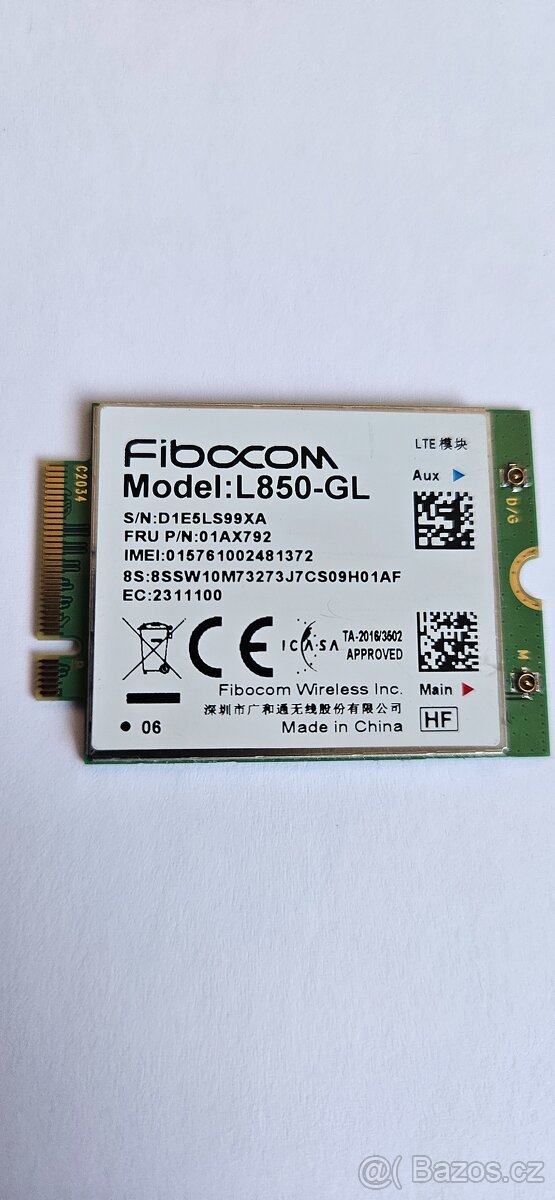 Lenobo ThinkPad Fibocom L850-GL CAT9 M.2 WWAN