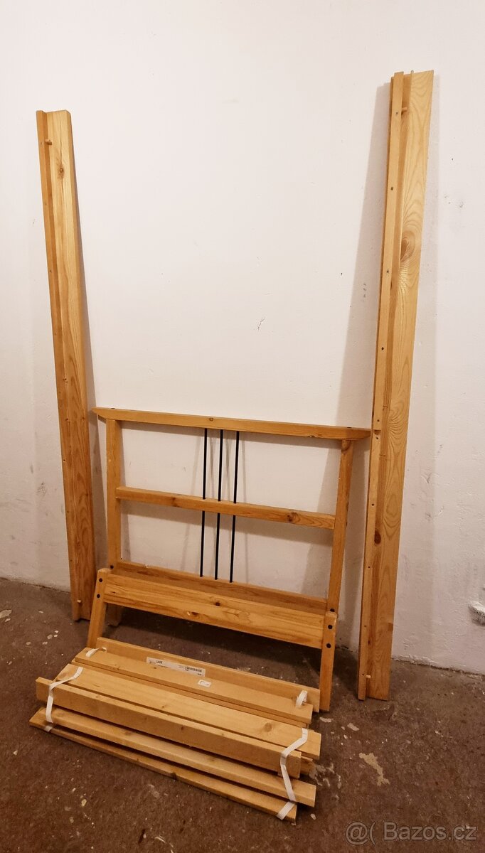 Prodám postel + lamelový rošt IKEA Lade 90×200