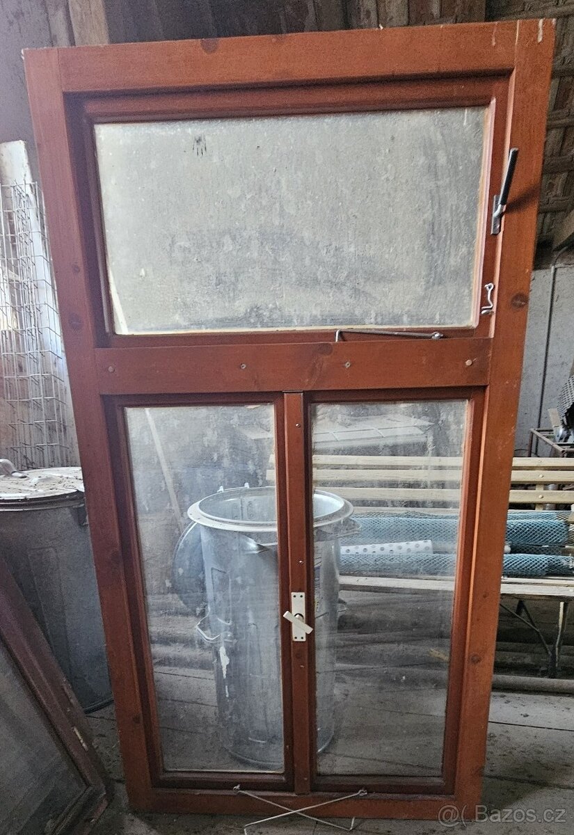 Dřevěná okna 182 x 102 cm (127 x 102 )