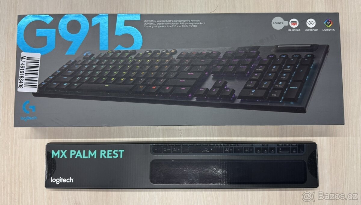 Herní klávesnice Logitech G915 + podložka pod zápěstí