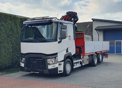 Renault T460 6x2 - valník s hydraulickou rukou Palfinger