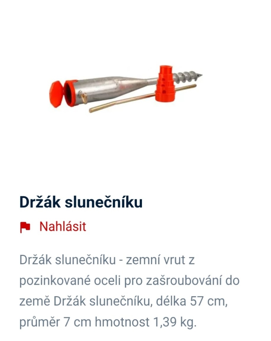 Držák slunečníku