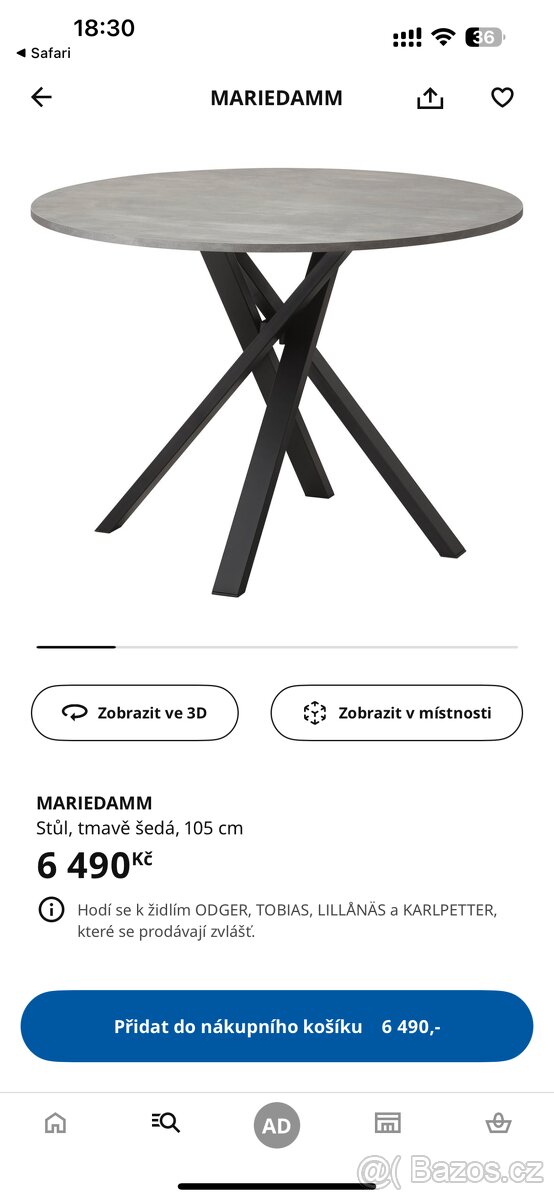 Jídelní stůl + židle