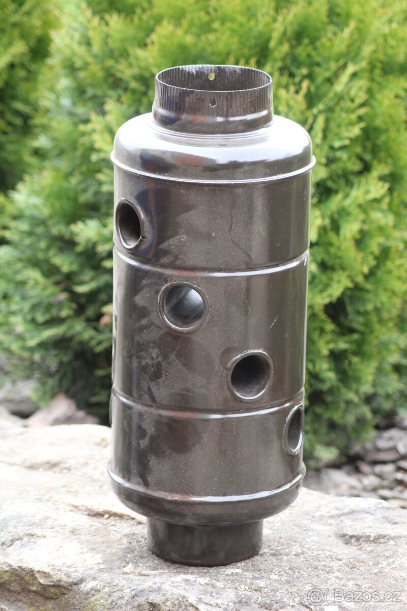 Teplovzdušný výměník na kouřovod 120mm