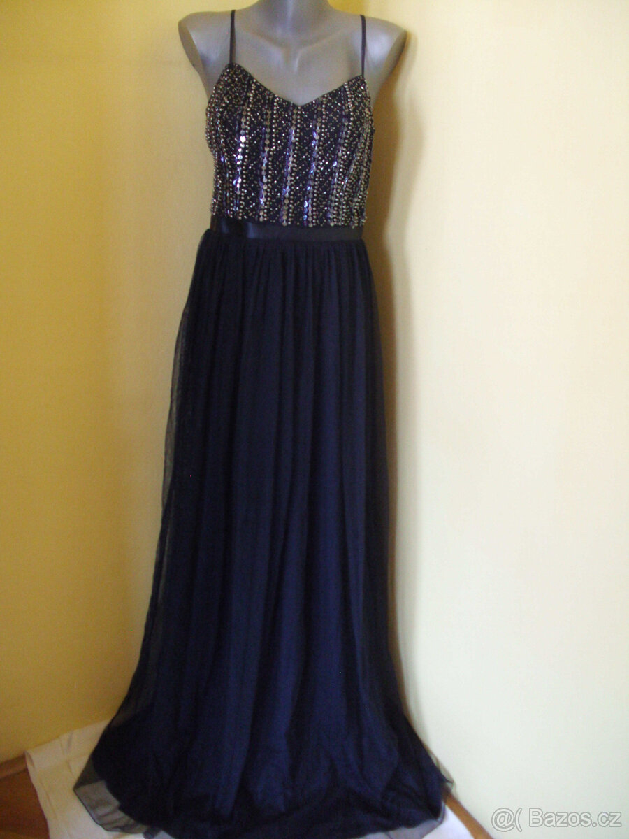 NOVÉ dlouhé společ. šaty Lace&Beads - vel. M