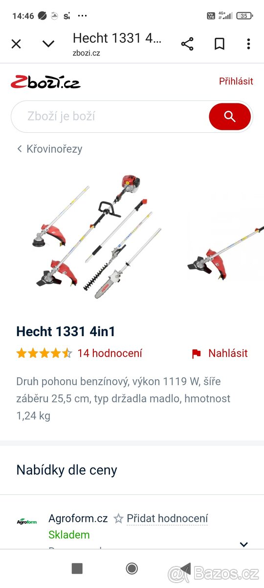 Křovinořez 4v1