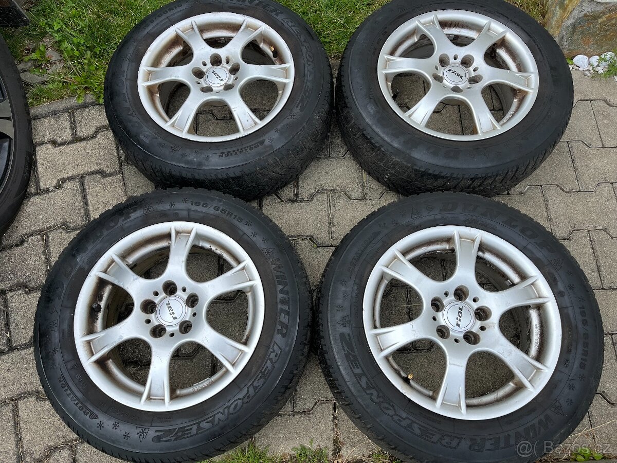 4x alu disky 5x100 R15, zimní pneu 70%